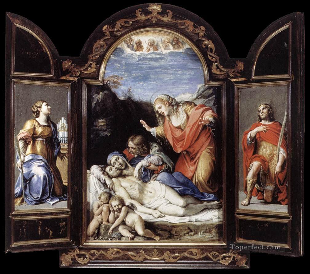 Triptych1 Baroque Annibale Carracci Oil Paintings